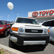 Toyota cars, SUVs and trucks on display at a Toyota dealership in Torrance, Calif., on March 12, 2010.
ROBYN BECK/AFP/Getty Images